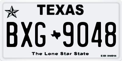TX license plate BXG9048