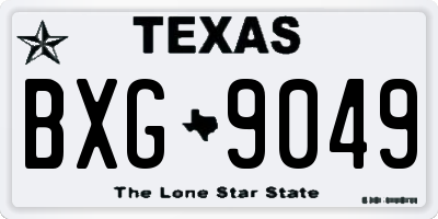 TX license plate BXG9049