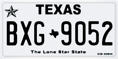 TX license plate BXG9052