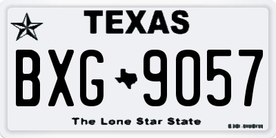 TX license plate BXG9057