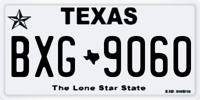 TX license plate BXG9060