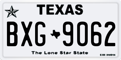 TX license plate BXG9062