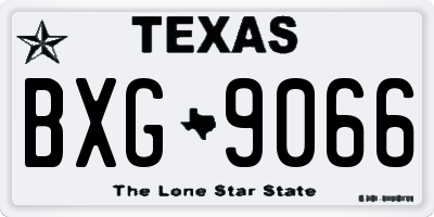 TX license plate BXG9066