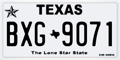 TX license plate BXG9071