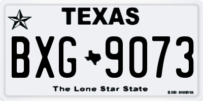 TX license plate BXG9073