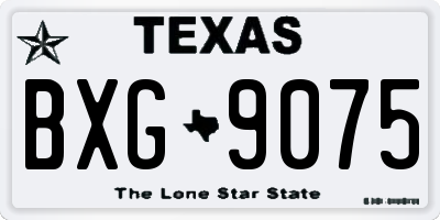 TX license plate BXG9075