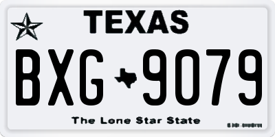 TX license plate BXG9079