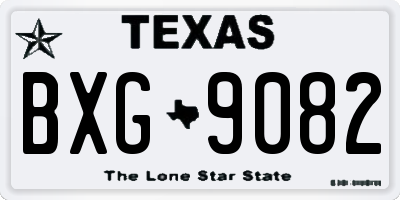 TX license plate BXG9082