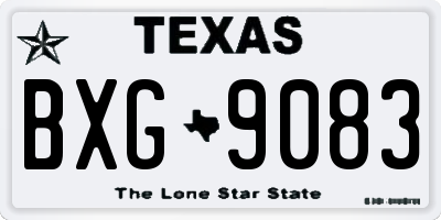 TX license plate BXG9083