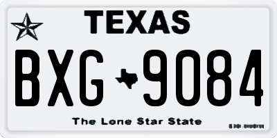 TX license plate BXG9084