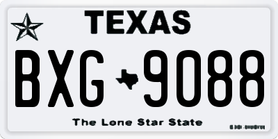 TX license plate BXG9088