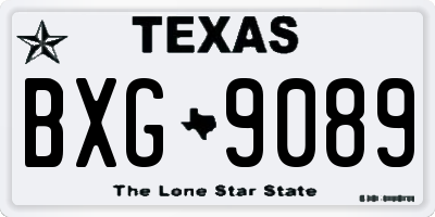 TX license plate BXG9089