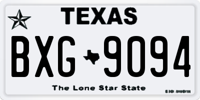 TX license plate BXG9094