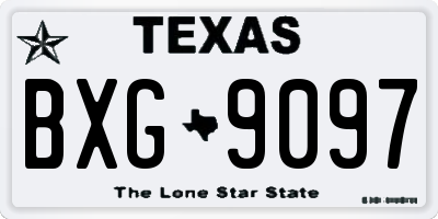TX license plate BXG9097