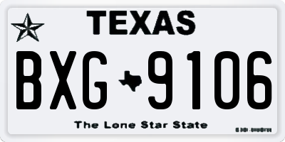 TX license plate BXG9106