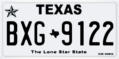 TX license plate BXG9122