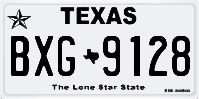 TX license plate BXG9128