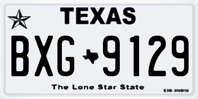 TX license plate BXG9129