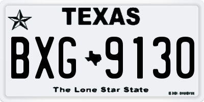 TX license plate BXG9130