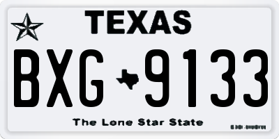 TX license plate BXG9133
