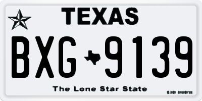 TX license plate BXG9139