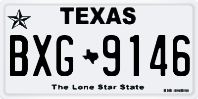 TX license plate BXG9146