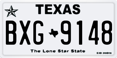 TX license plate BXG9148