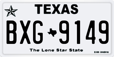 TX license plate BXG9149