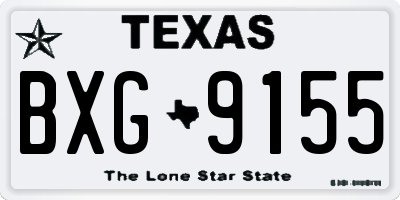 TX license plate BXG9155