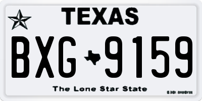 TX license plate BXG9159