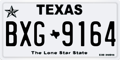 TX license plate BXG9164