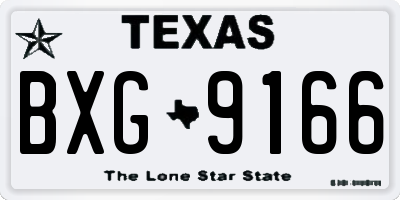 TX license plate BXG9166
