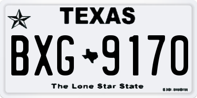 TX license plate BXG9170