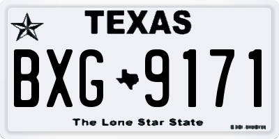 TX license plate BXG9171