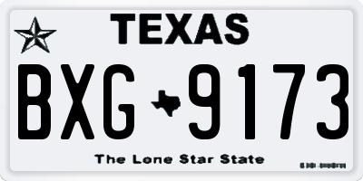 TX license plate BXG9173