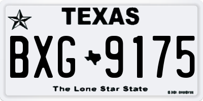 TX license plate BXG9175
