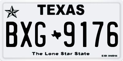 TX license plate BXG9176