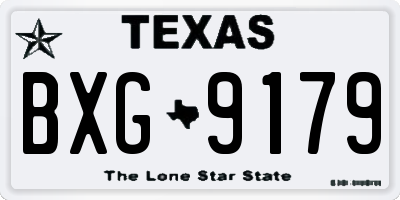 TX license plate BXG9179