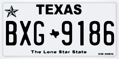 TX license plate BXG9186
