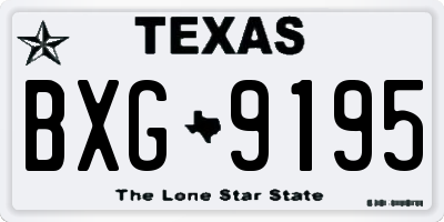 TX license plate BXG9195