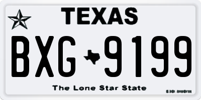 TX license plate BXG9199