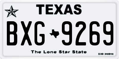 TX license plate BXG9269