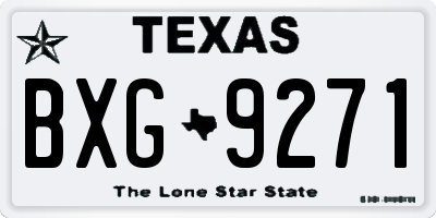 TX license plate BXG9271