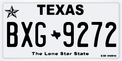TX license plate BXG9272