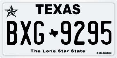 TX license plate BXG9295