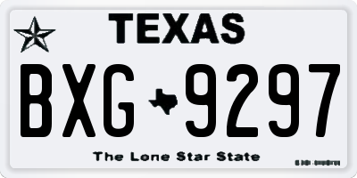 TX license plate BXG9297