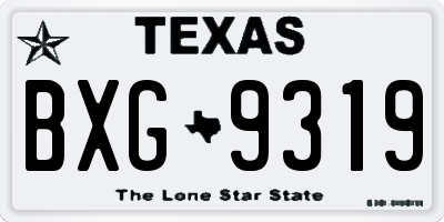 TX license plate BXG9319