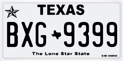 TX license plate BXG9399