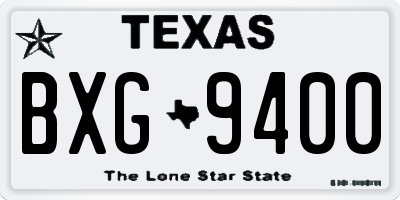 TX license plate BXG9400