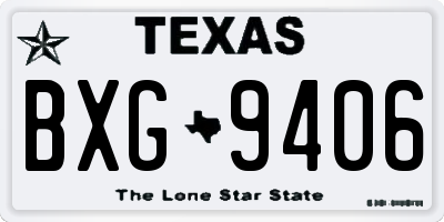 TX license plate BXG9406